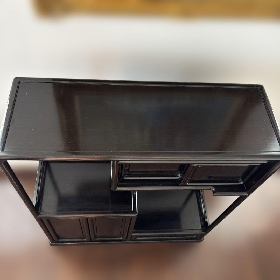 日本製黒の木製収納家具