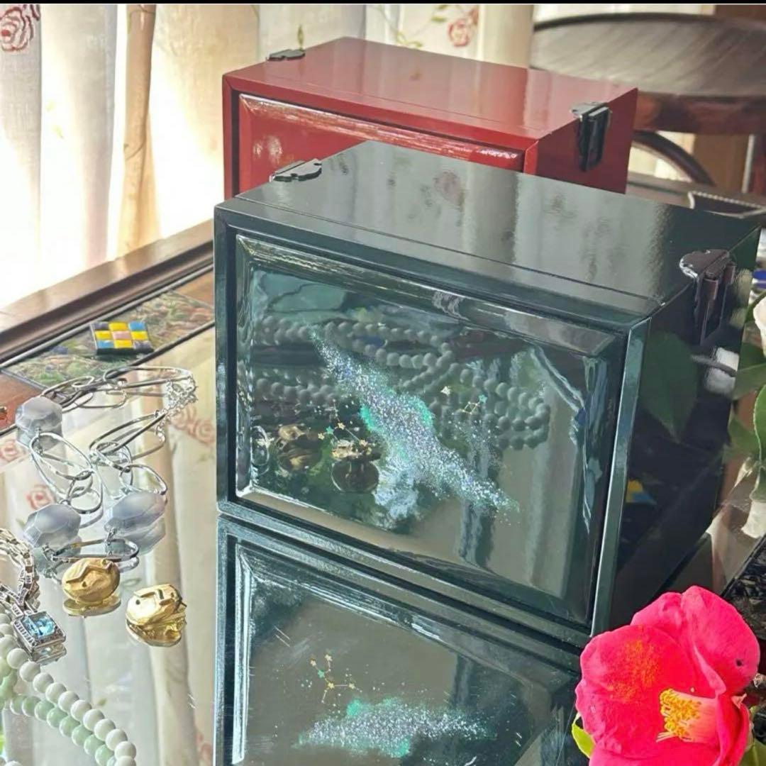 2191様感謝‼️ラストJAPAN輪島螺鈿蒔絵宝石箱「銀河-翠みどり」1点　愛蔵品