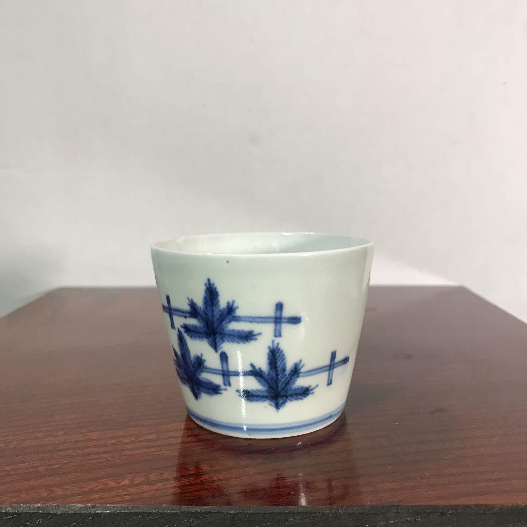 蕎麦猪口古伊万里柿右衛門藍九谷藍柿右衛門唐草蛸唐草