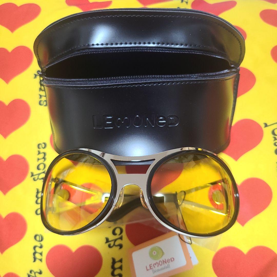 LEMONED サングラス イエローレンズ ケース付き
