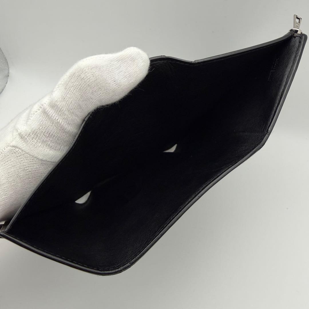 LOEWE ロエベ スモールバーティカルウォレット ファスナー 折財布 黒　美品