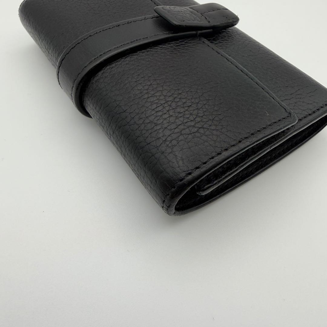 LOEWE ロエベ スモールバーティカルウォレット ファスナー 折財布 黒　美品