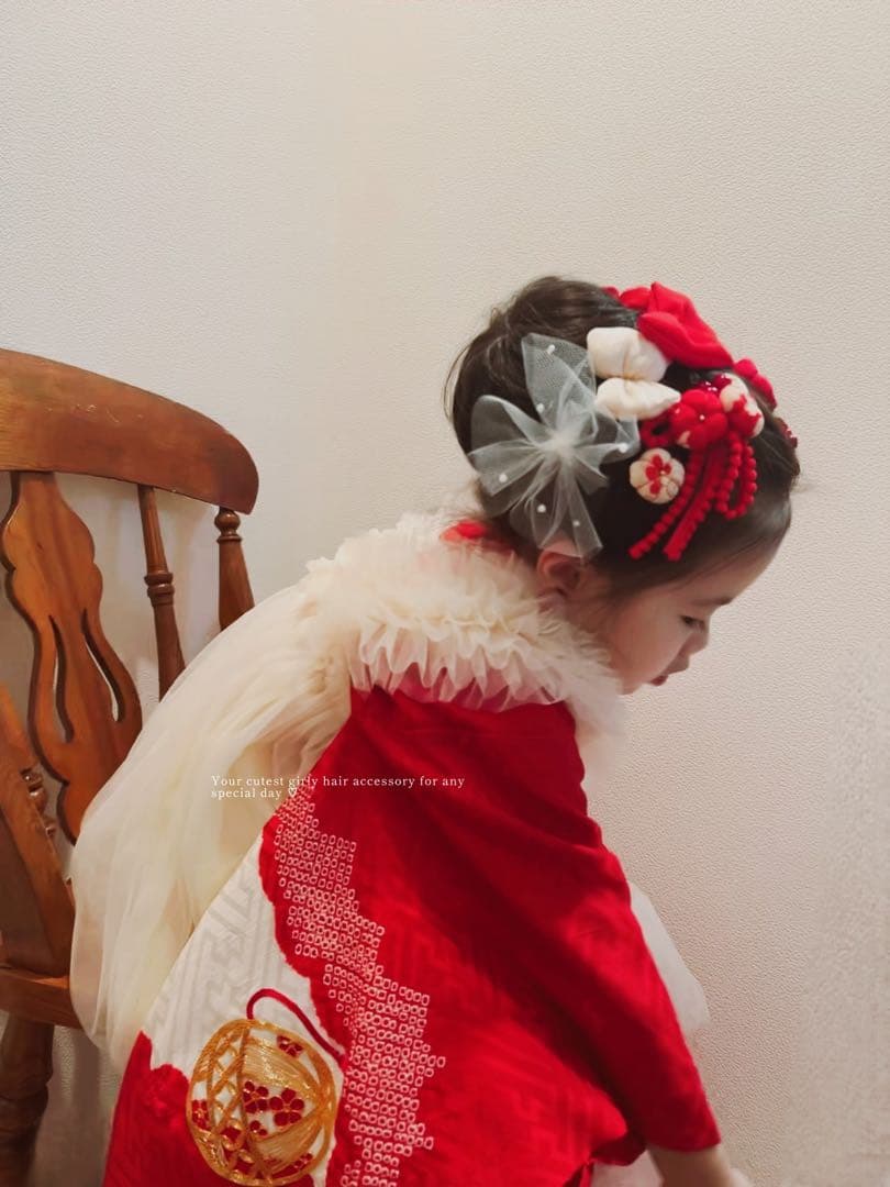 み*う様 七五三　七五三髪飾り　ヘッドドレス　着物髪飾り　リメイク髪飾り　028