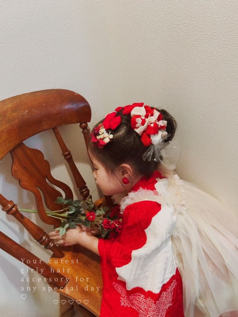 み*う様 七五三　七五三髪飾り　ヘッドドレス　着物髪飾り　リメイク髪飾り　028