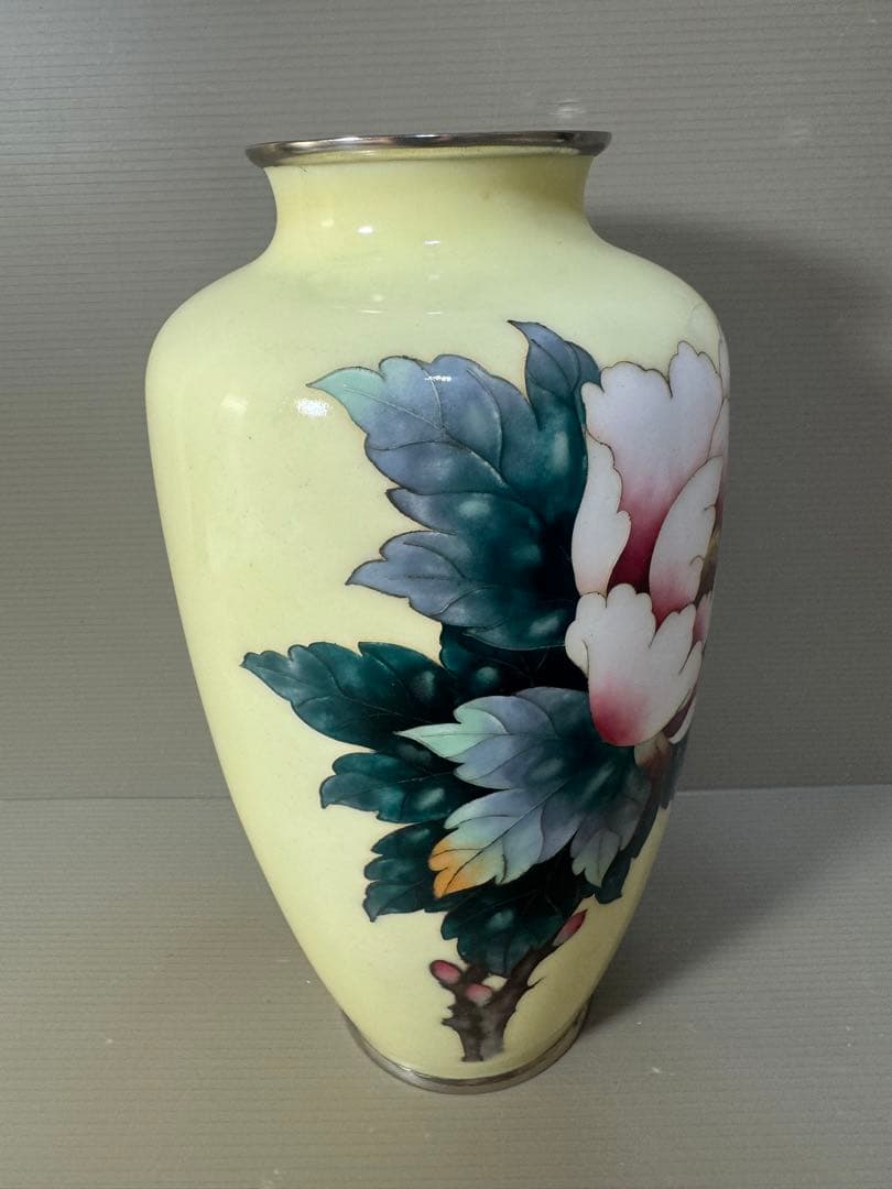 2458 七宝焼　景泰藍　琺瑯　花瓶