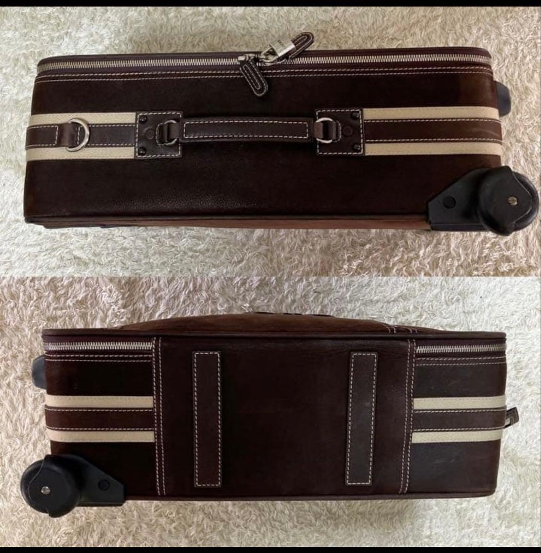 こ*め様 【LOEWE】キャリーケース　アナグラム　スムースレザー　焦茶色　大容