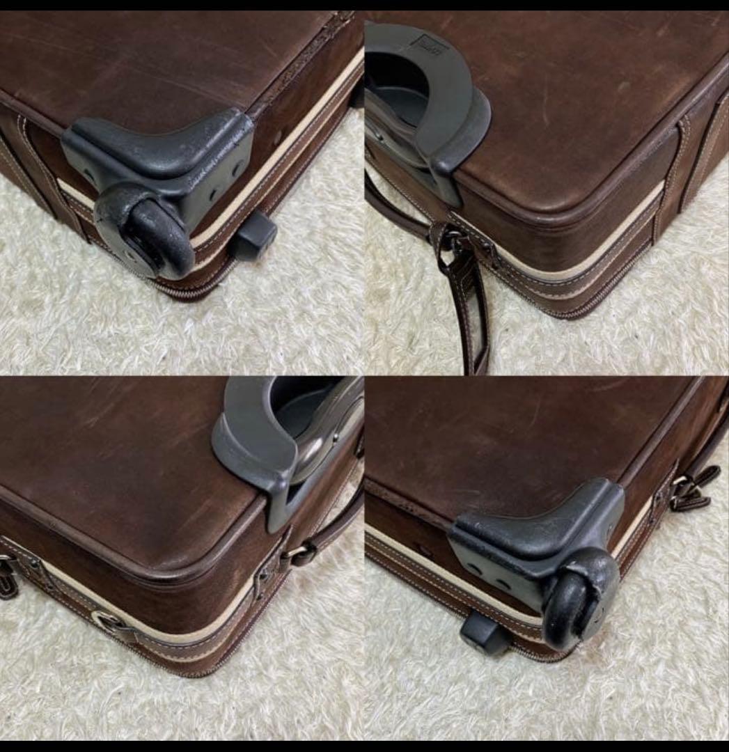 こ*め様 【LOEWE】キャリーケース　アナグラム　スムースレザー　焦茶色　大容