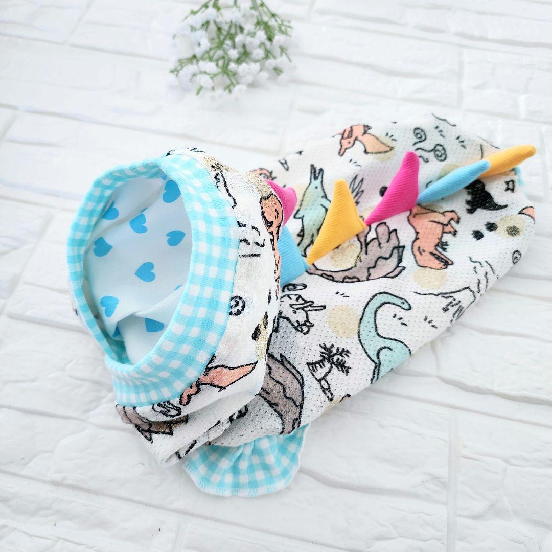 くまちゃん様❤️恐竜♡メッシュ♡金ラメ♡帽子♡タンクトップ♡ハンドメイド犬服