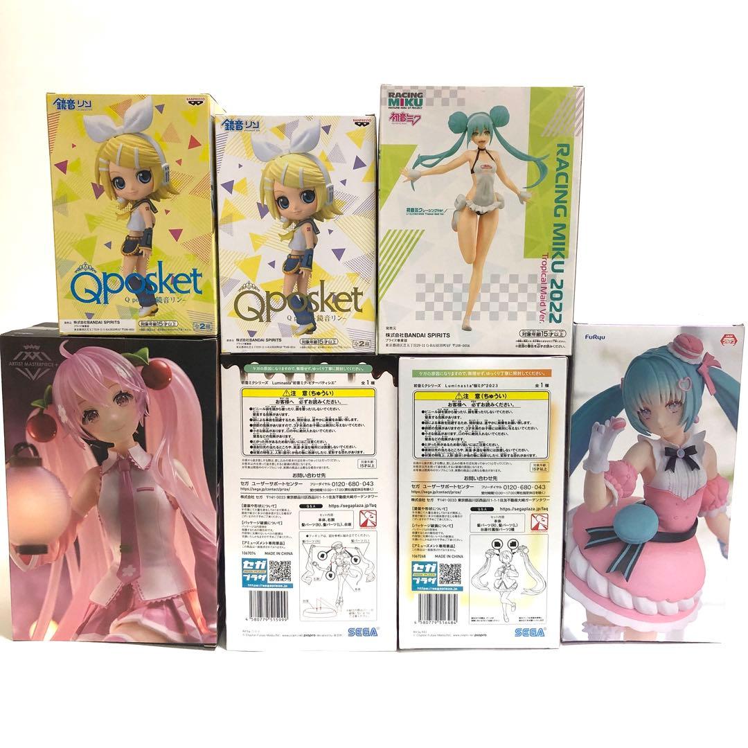 新品未開封　初音ミク　フィギュア　アクスタ　セット　桜ミク　鏡音リン　シリーズ