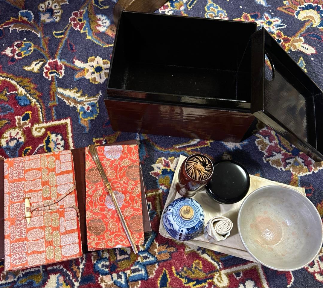 茶道具セット 茶箱 陶器の茶碗