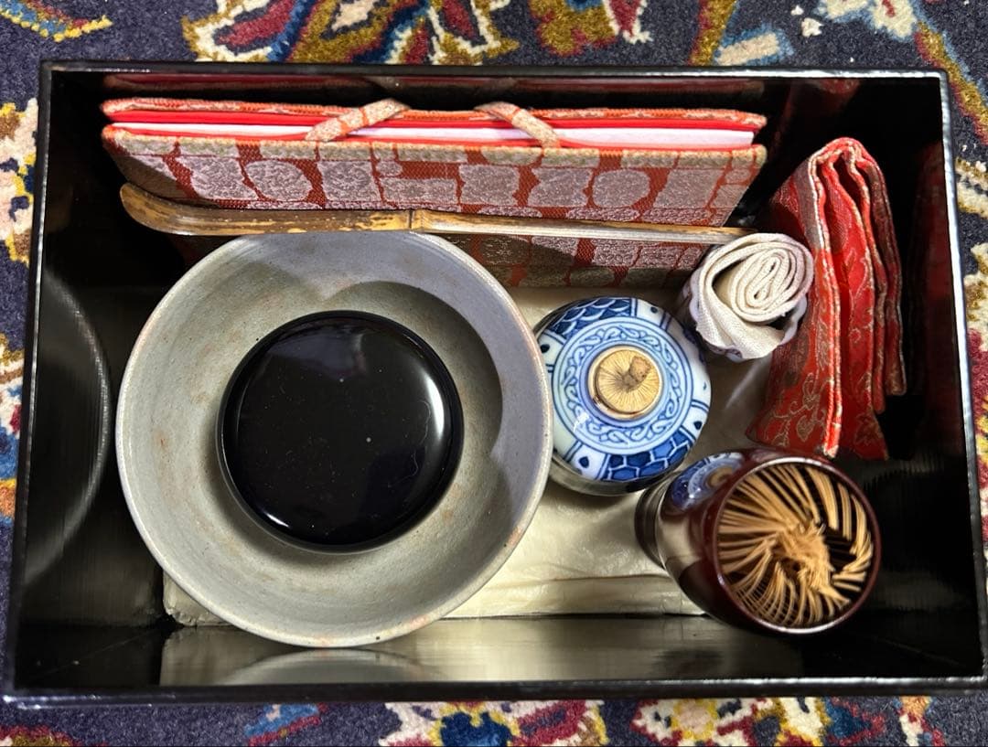 茶道具セット 茶箱 陶器の茶碗