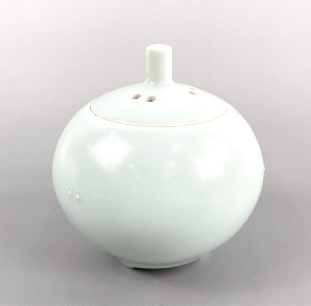 深見陶治　影青香炉　共箱