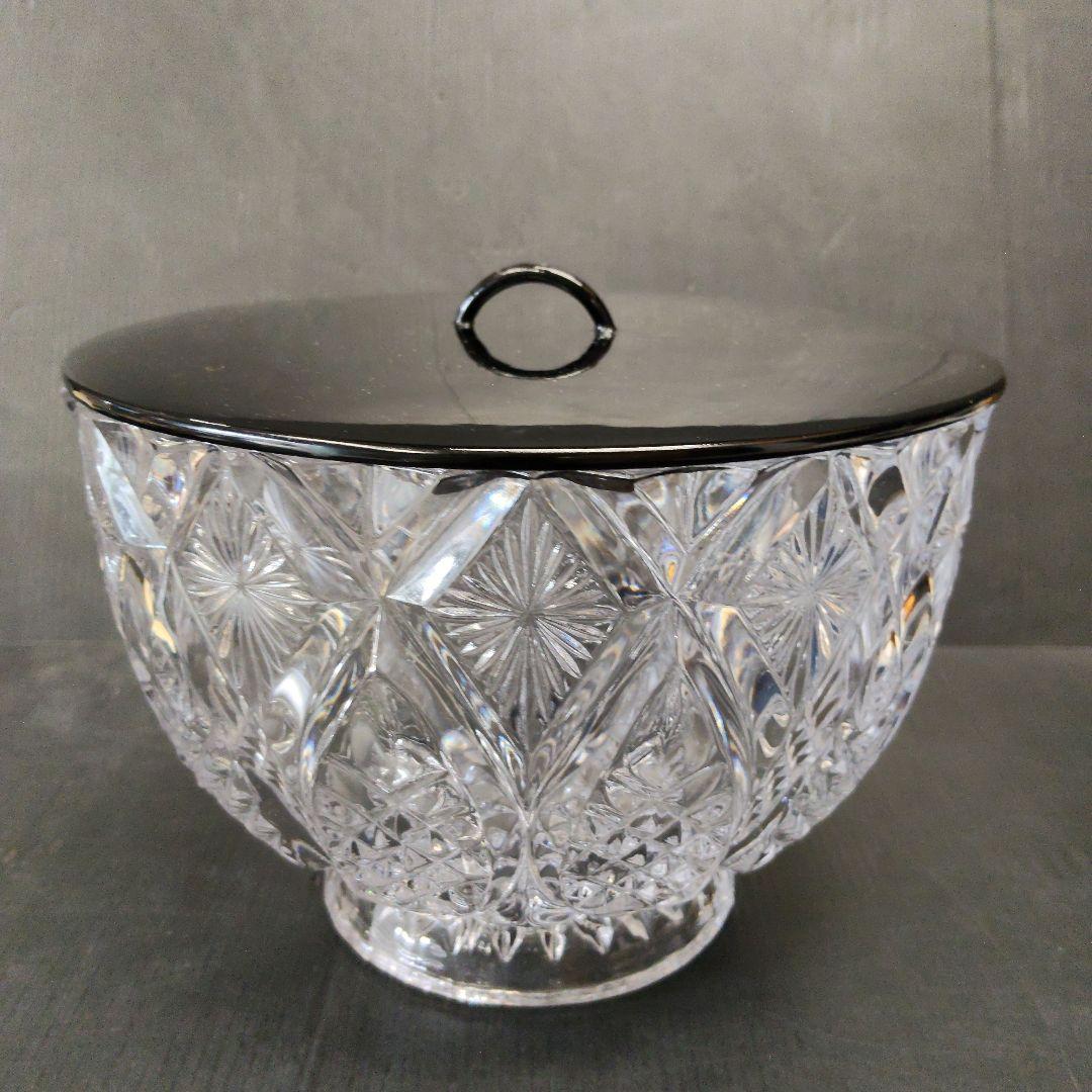 お値下げ 義山 水指 水崎長寿 ギヤマン 茶道具 共箱 切子水指 塗蓋