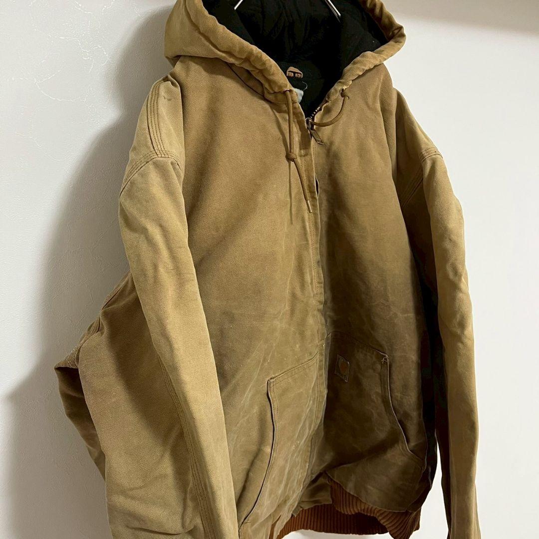 YBJ37【US輸入】Carhartt　アクティブジャケット【2XL相当】茶色