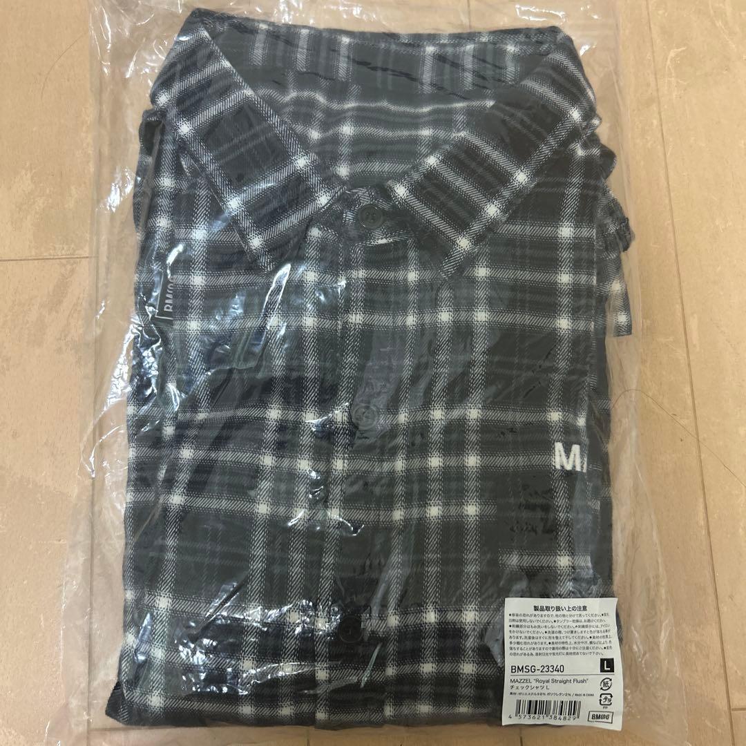 マーゼル　MAZZEL チェックシャツ　L