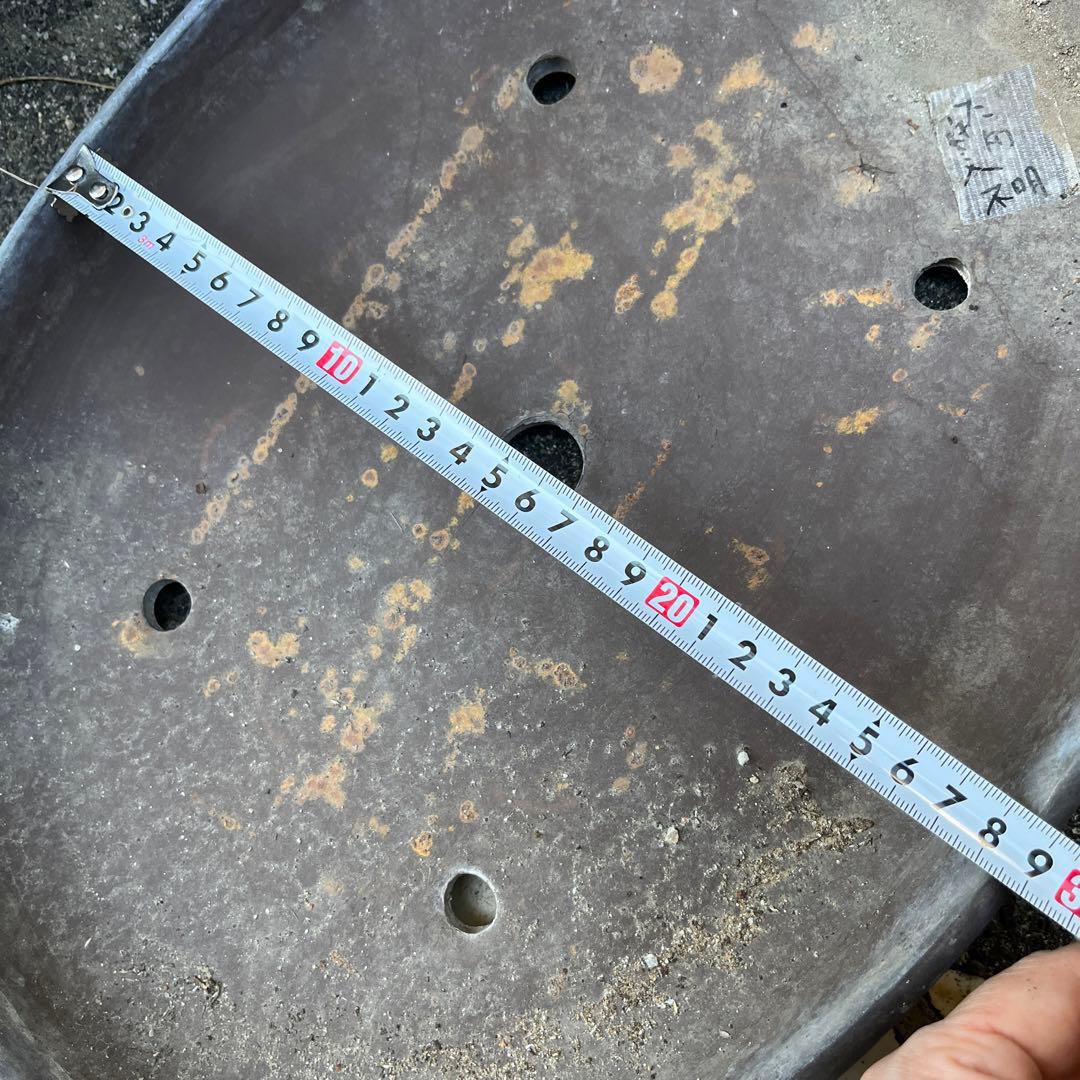 盆栽鉢　時代落款楕円縁入り盆栽鉢40.5x30.5x5cm支那鉢　和鉢