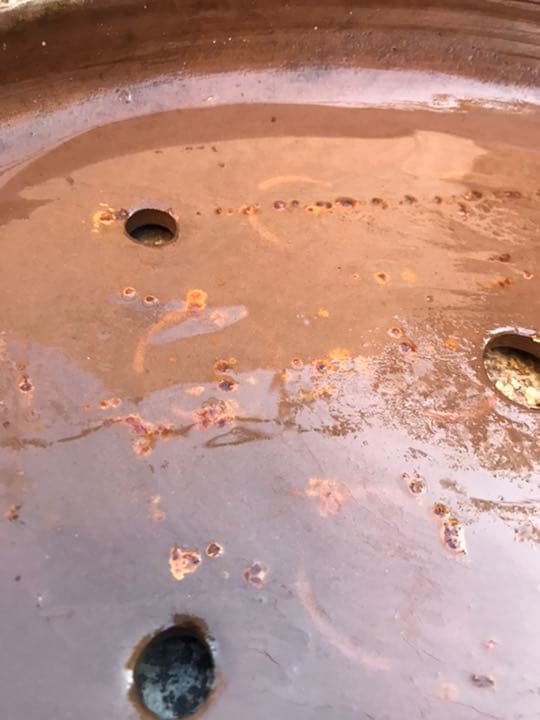 盆栽鉢　時代落款楕円縁入り盆栽鉢40.5x30.5x5cm支那鉢　和鉢