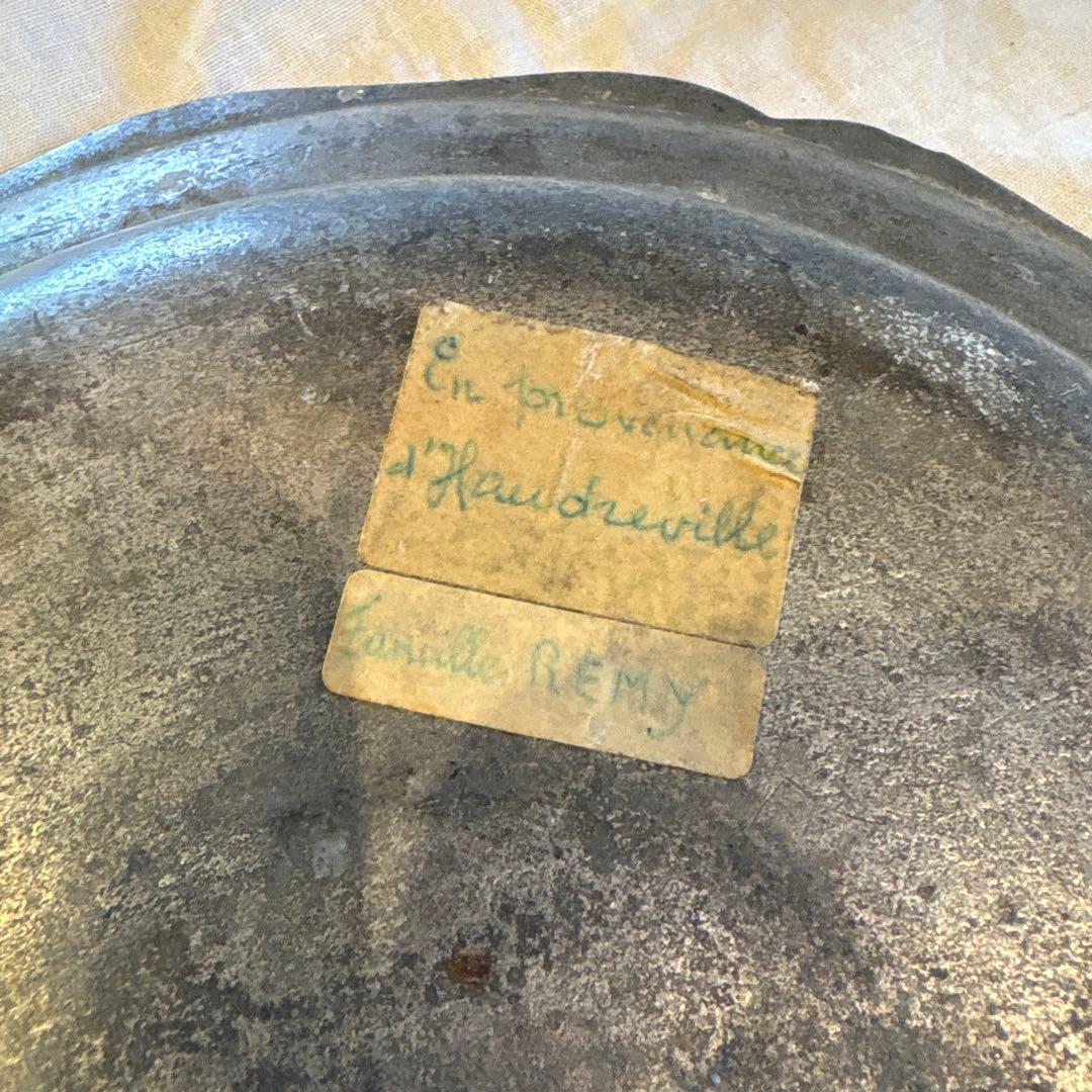 アンティーク ピューター皿 ／オドルヴィル産 エタン 18世紀後半〜19世紀初頭