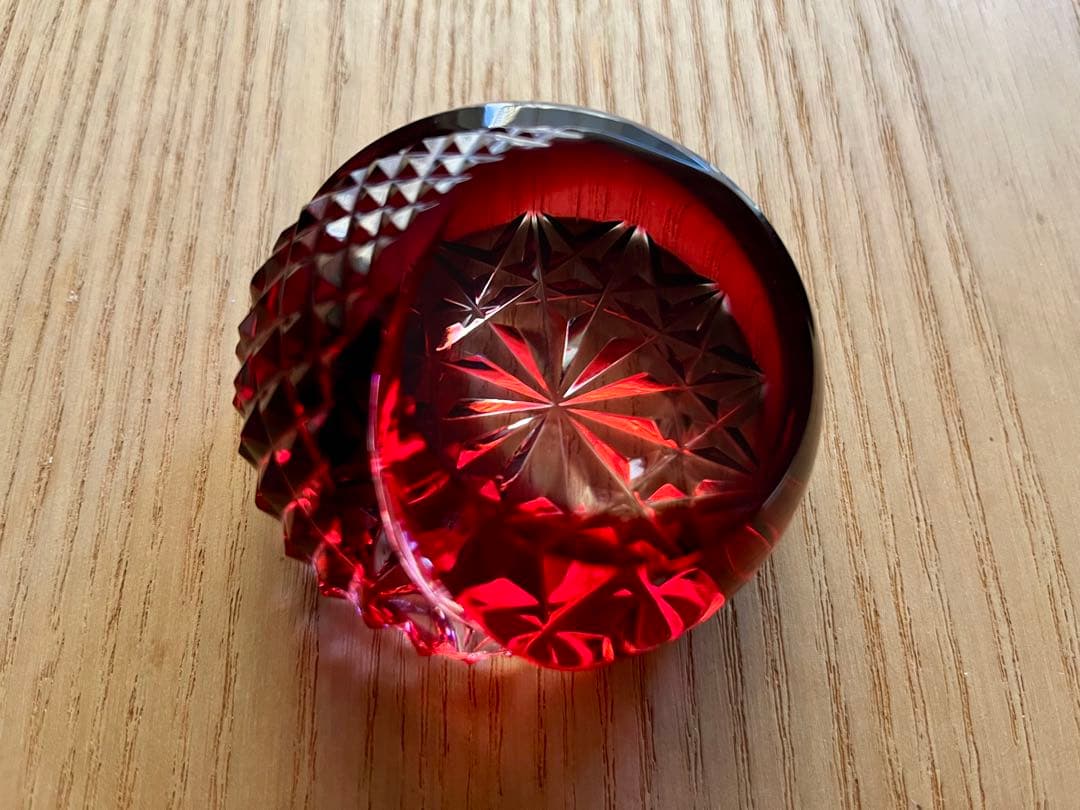 【未使用】島津　薩摩切子　薩摩の雫　ペーパーウエイト