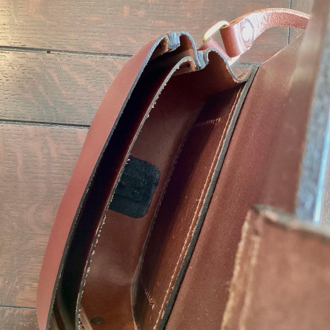 HERZ ラティーゴレザー　 フラップショルダーバッグ　CP-80 チョコ