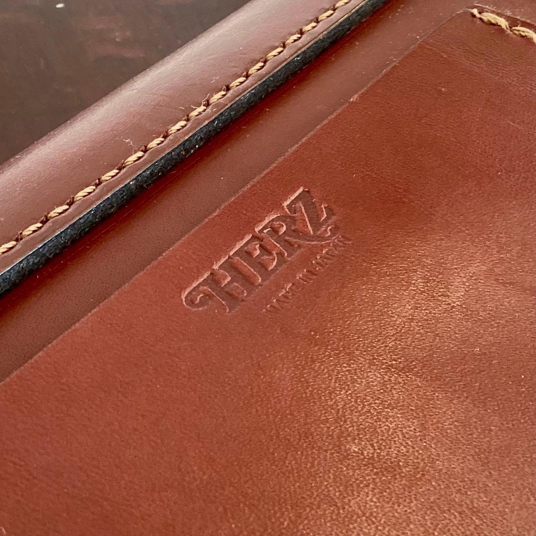 HERZ ラティーゴレザー　 フラップショルダーバッグ　CP-80 チョコ