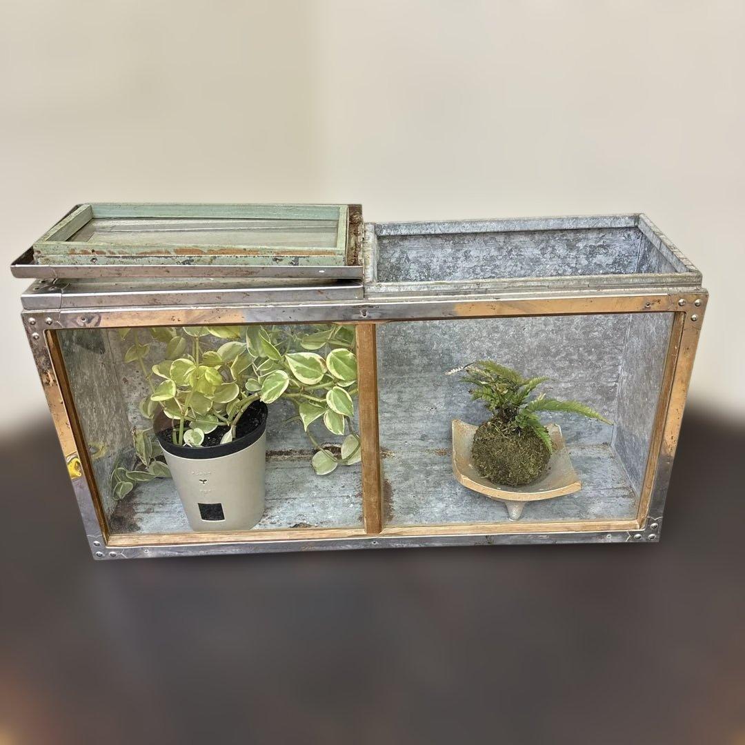 昭和レトロ 駄菓子屋 ブリキガラスショーケース ディスプレイラック 飾り棚