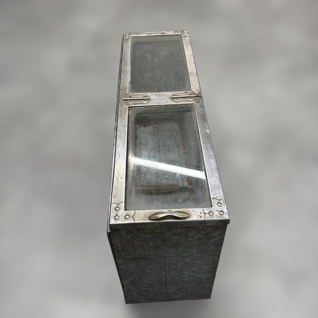 昭和レトロ 駄菓子屋 ブリキガラスショーケース ディスプレイラック 飾り棚