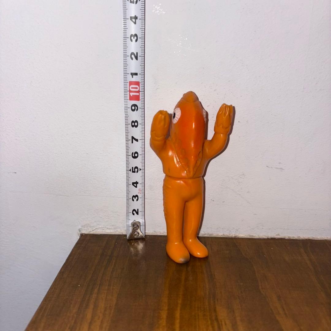 TAA3 ブルマァク ミニソフビ メトロン星人 100mm 橙成型