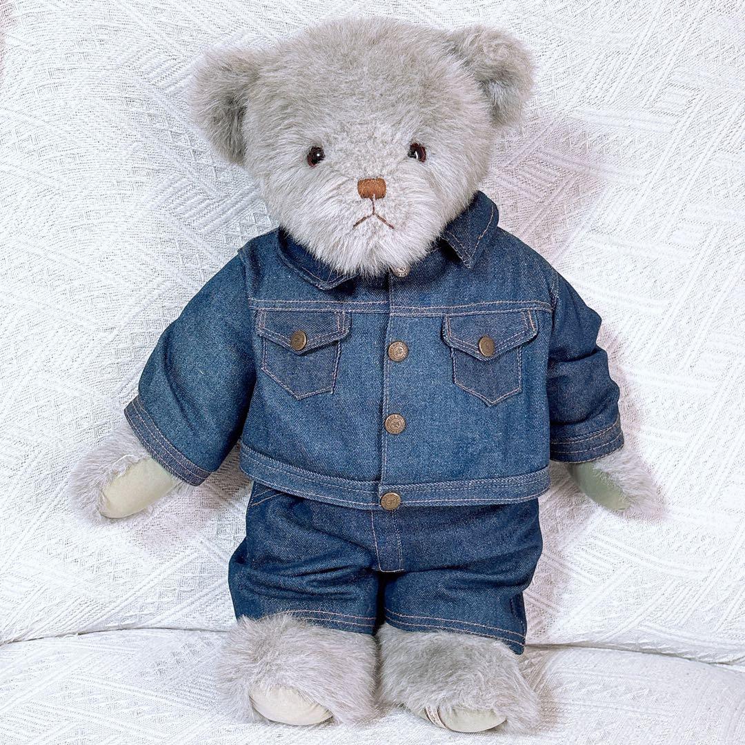 テディベア 久月 コピポット くま ぬいぐるみ 昭和 平成レトロ レア デニム