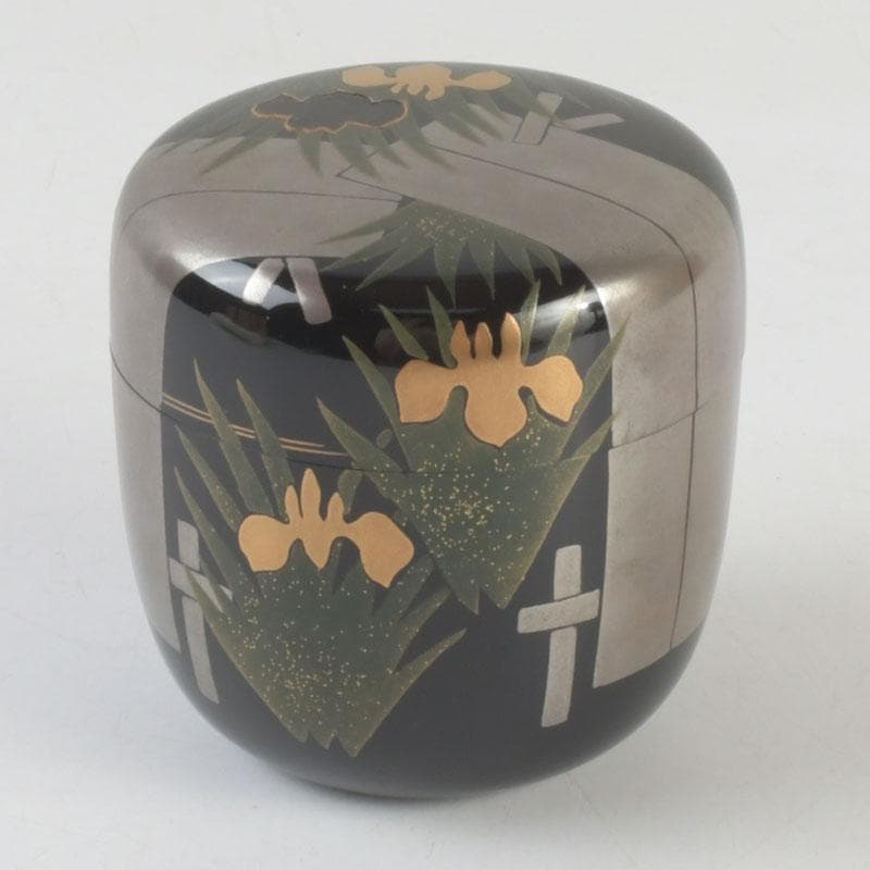 茶道具　輪島塗　花草蒔絵　春風　棗　共箱　V　9460