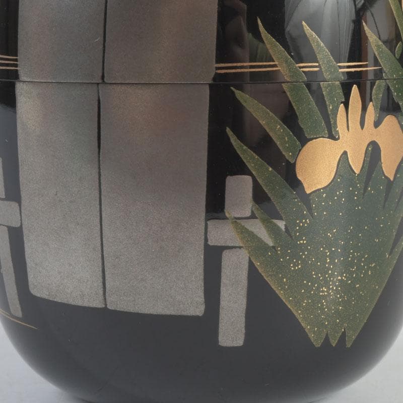 茶道具　輪島塗　花草蒔絵　春風　棗　共箱　V　9460