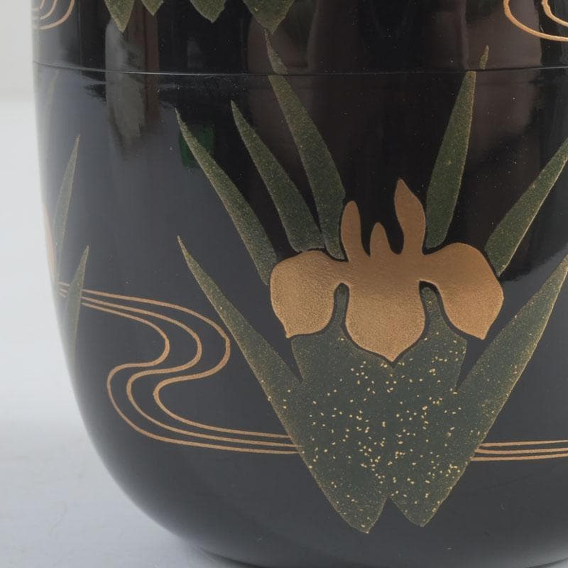 茶道具　輪島塗　花草蒔絵　春風　棗　共箱　V　9460