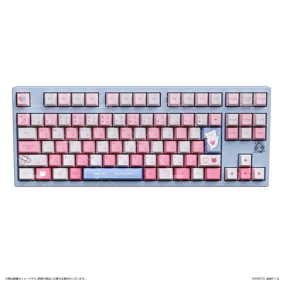 【結城さくな×AMICIS】ゲーミングキーボード 80HE 日本語配列
