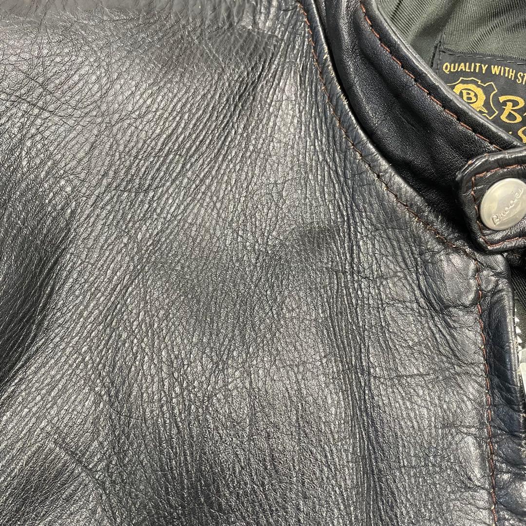 Brooks シングル ライダース レザーJK 40 ビンテージ vintage