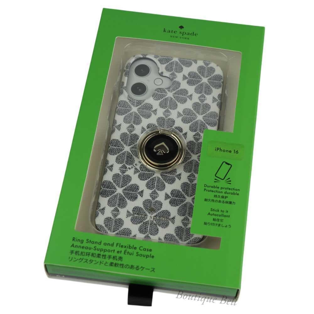 【ケイトスペード】スペードフラワー バンカーリング iPhone16ケース