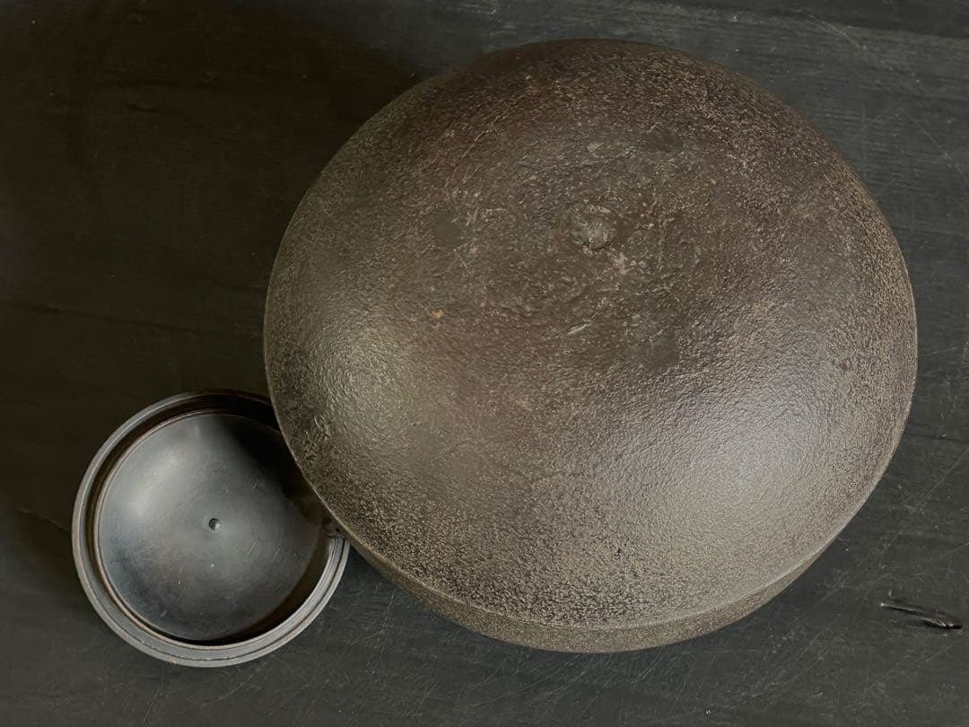 「母」 田口釜 人間国宝 高橋 敬典 共箱 茶道具 炉釜 （115あ①）