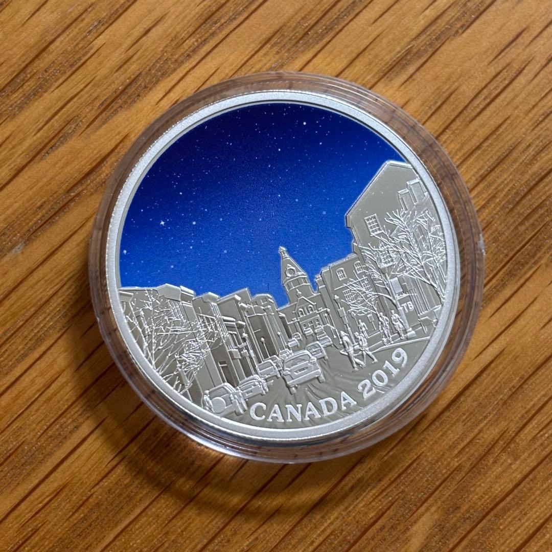 在庫残り1！【カナダ銀貨】Sky Wonders Light Pillars