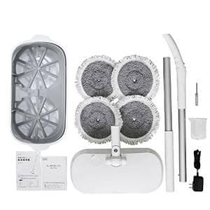 LED照明付き コードレスクリーナー 回転モップ