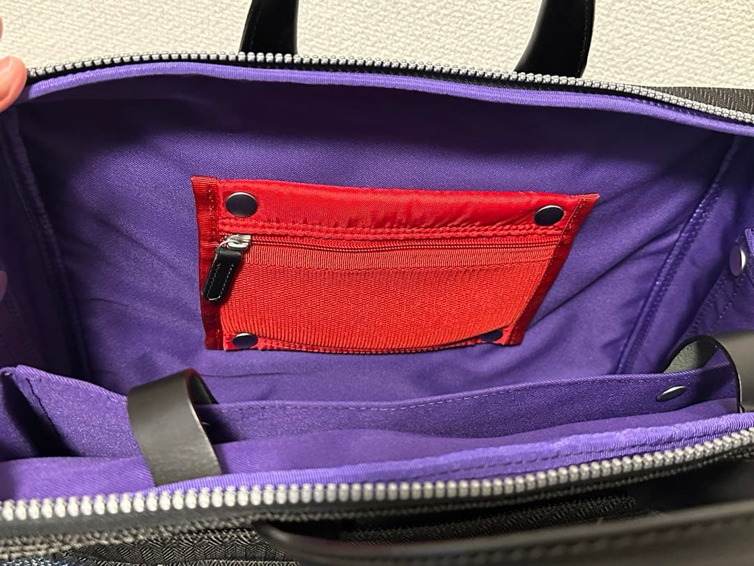 ポールスミス ビジネスバッグ ブリーフケース 黒 ヘリンボーン 2way 大容量