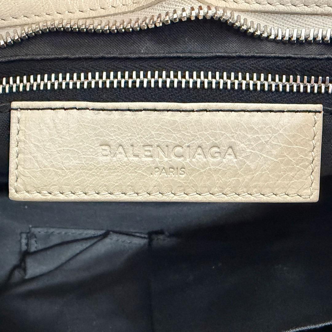 J7007美品バレンシアガ ジャイアントシティ 2WAYハンドバッグ アイボリー