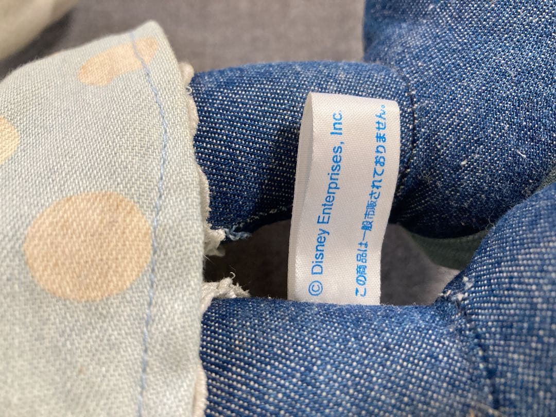 ヴィンテージ　非売品　ミッキー ミニー ぬいぐるみ デニム風 約40cm