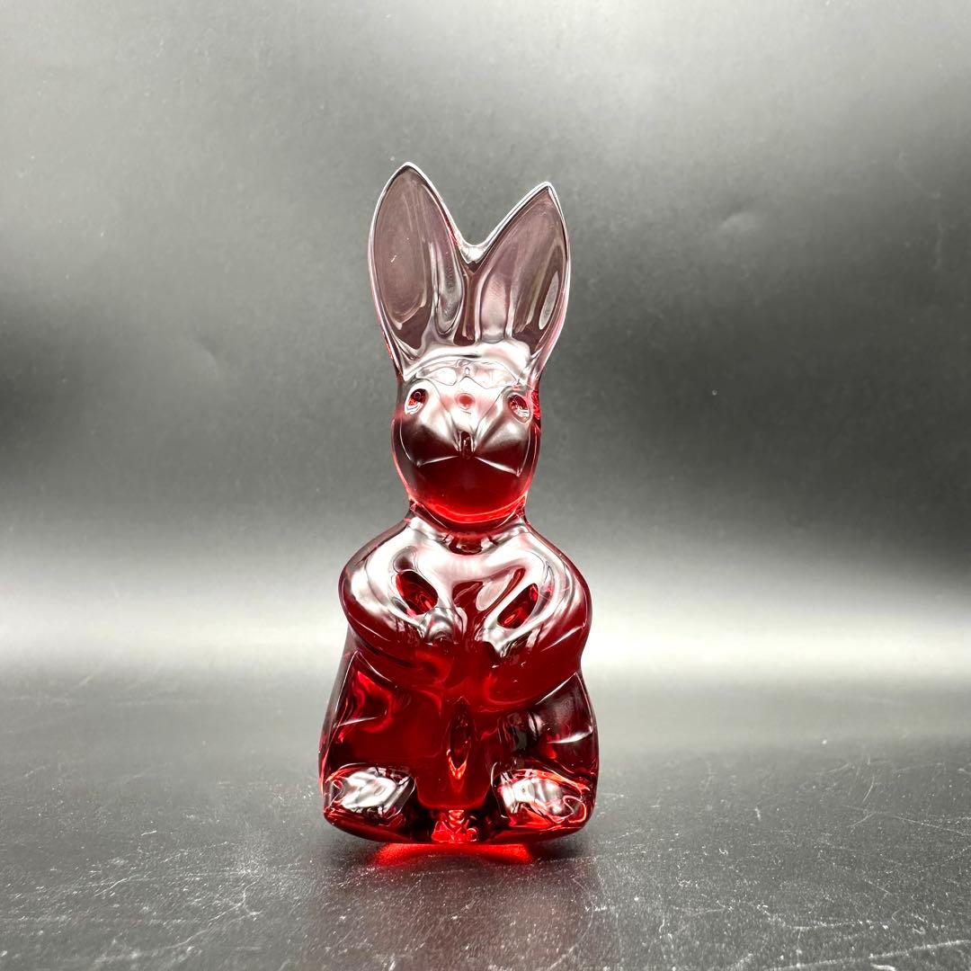 Baccarat バカラ フィギュリン うさぎ レッド