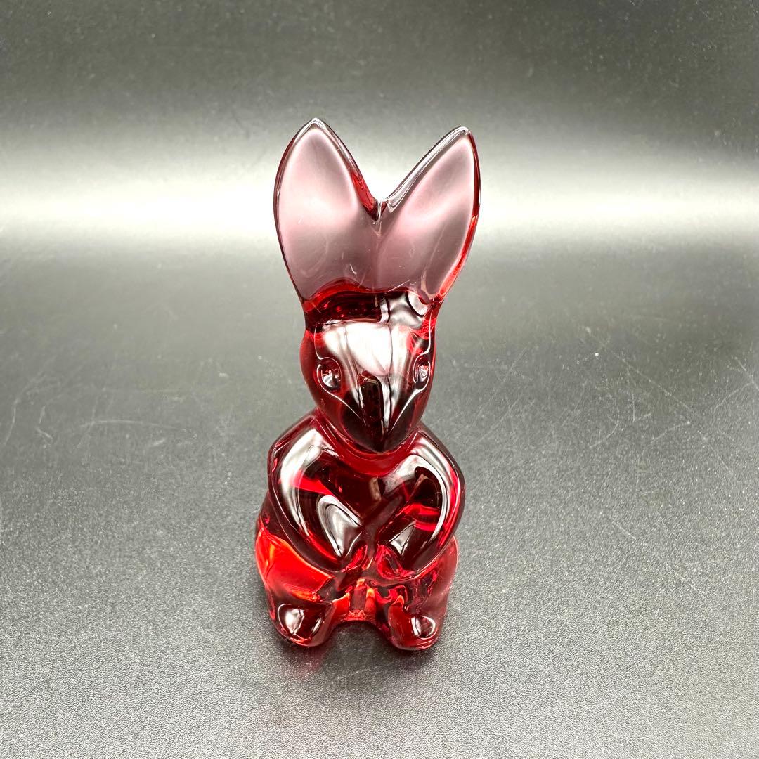 Baccarat バカラ フィギュリン うさぎ レッド