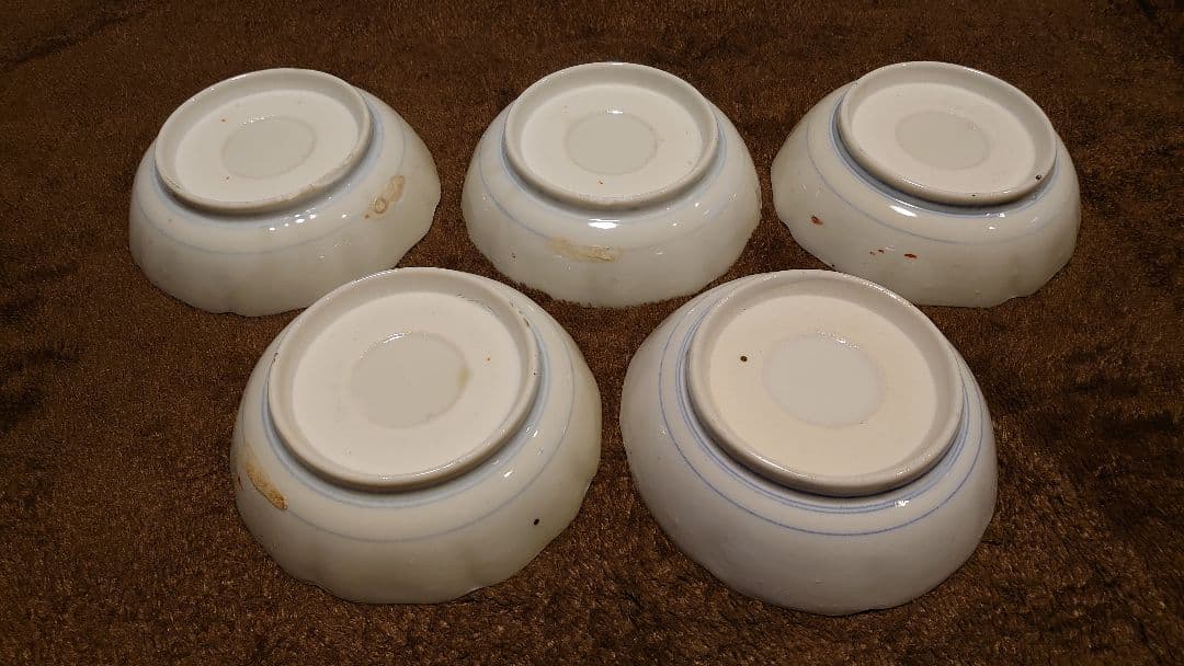 古伊万里　伊万里　なます皿　色絵　５客