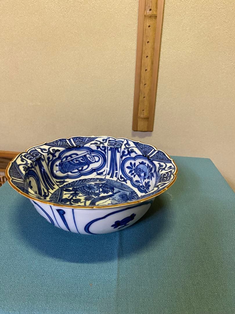 茶道具/染付兜鉢 一対 五山窯 林淡幽