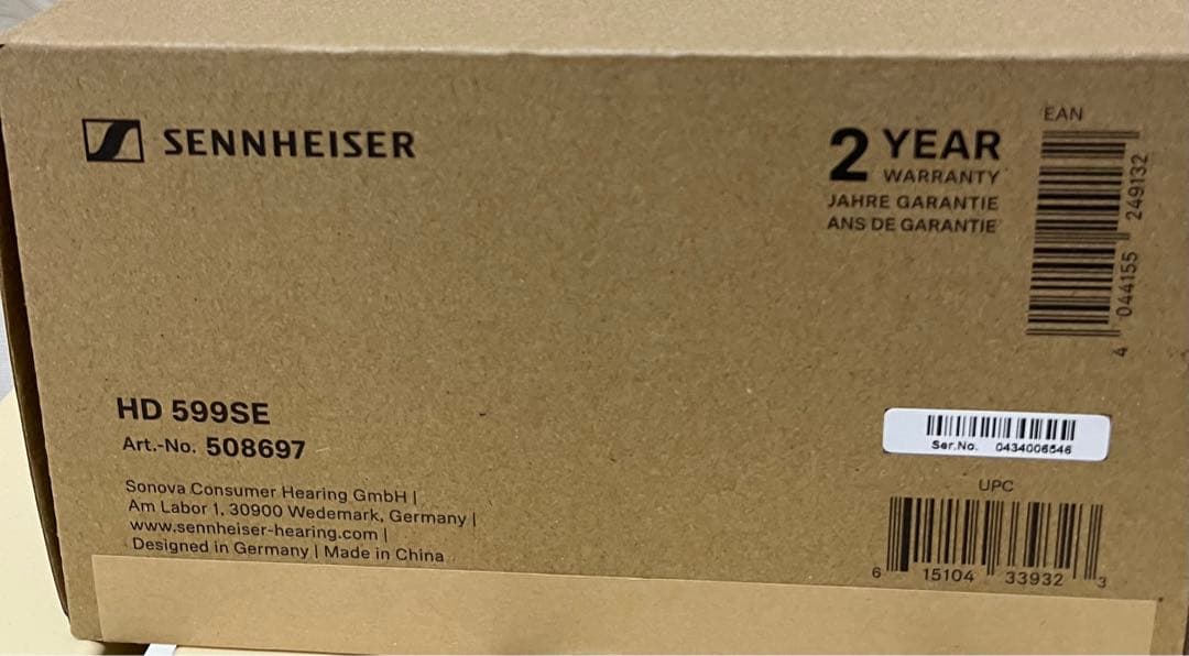 ゼンハイザー　HD 599 SE ブラック　ノイキャン　開放型　ヘッドホン