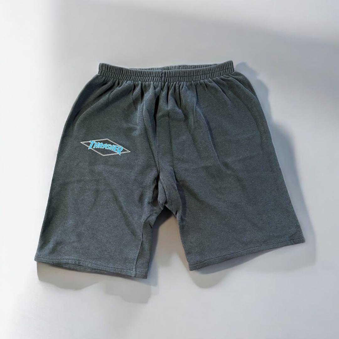 80sHanesボディーTHRASHER MAGAZINEスウェットハーフパンツ