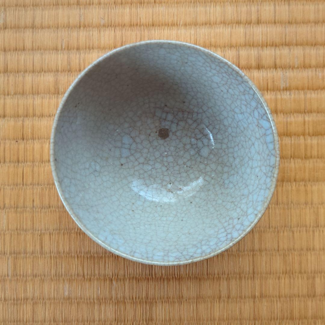 古平戸染付小茶碗 木箱付 直径約10.5cm　茶道具　骨董　古美術　初期伊万里