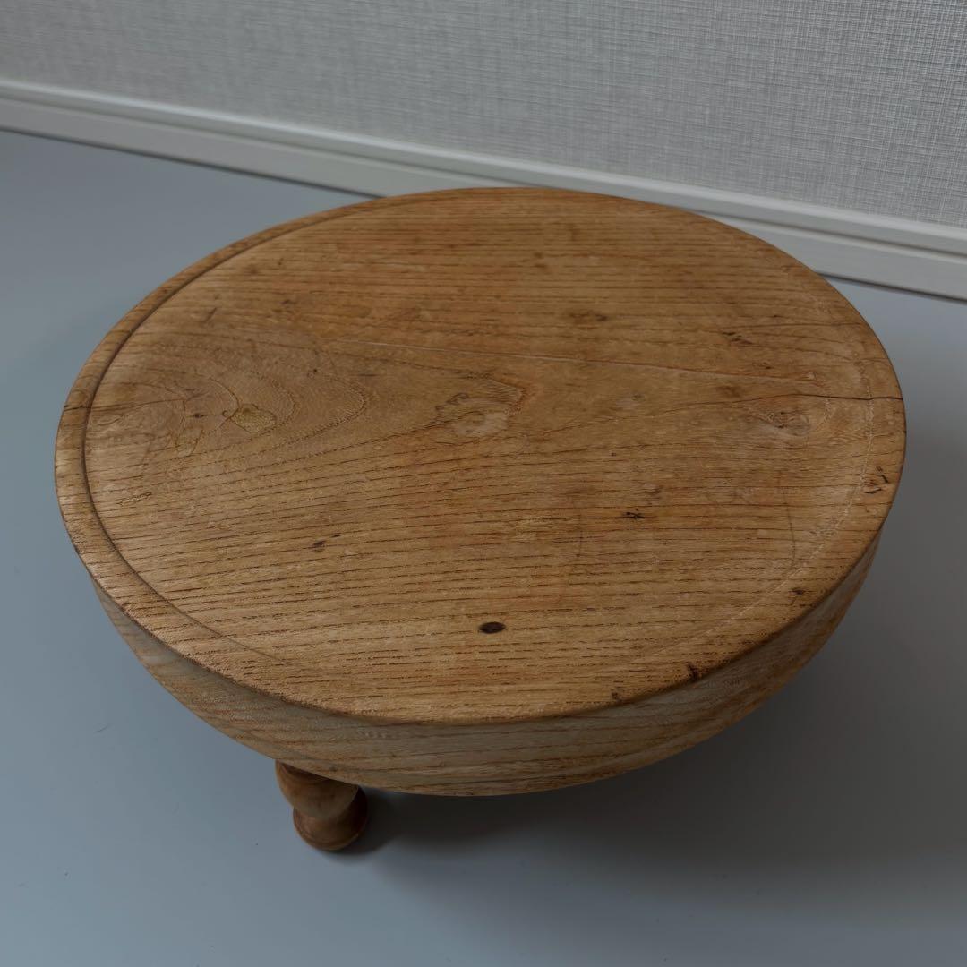 アンティーク レトロ 総欅の小振りな展示台 pejite益子 小家具 ペジテ