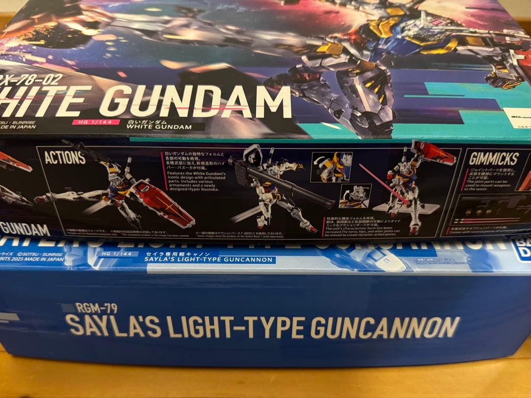 HG RGM-79 セイラ専用軽キャノン& RX-78-02 白いガンダム